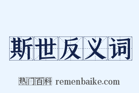 斯世反义词是什么意思的图片